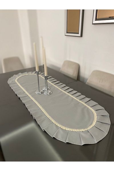 Parla Life French Laced Duck Linen Runner - 40X120 Cm, Customized Size