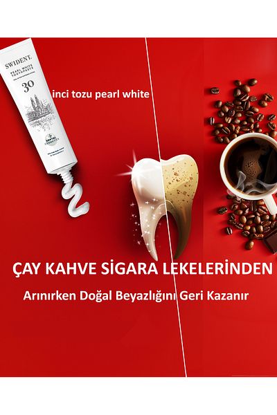 SWIDENT 2x Pieces Pearl White 100ml Toothpaste Double Effect Whitening Multi-Alazöde Whitening Toothpaste