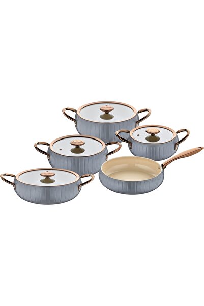 OMS 12002 - ALLURE - Pure CERAMIC - 9 Parça - Biogranit, Seramik, Set, Antras...