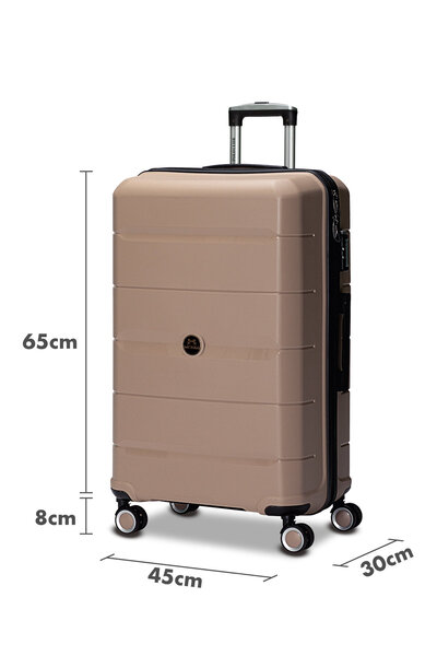 Fiyaka Büyük boy Polipropilen Süper esnek kırılmaz tekerlekli valiz bavul seyahat