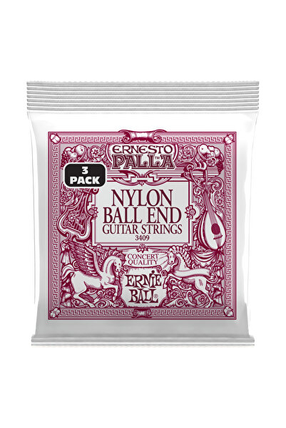 Ernie Ball P03409 Ernesto Palla Siyah Ve Altın Toplu Naylon 3lü Klasik Gitar ...