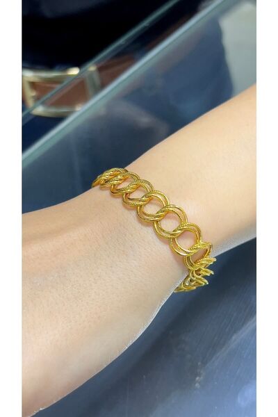 kuyumcu nurettin 4,75 gr (GRAM) Samanyolu Bileklik 14 Ayar Altın (YEŞİL-ROSE-SARI-BEYAZ)