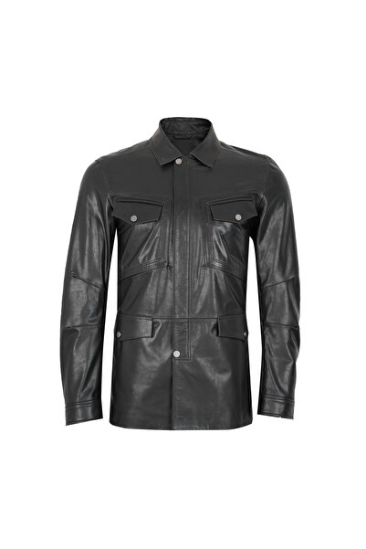 Desa Briton Koyu Kahve Erkek Deri Mont