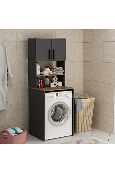 Betroya Mia Çamaşır Makinası Dolabı Antrasit/kemençe