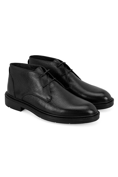 Desa Ανδρικές δερμάτινες μπότες Amelian Black