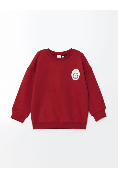 LC Waikiki Lcw Baby Red Crew Neck Printed Baby Boy Sweatshirt