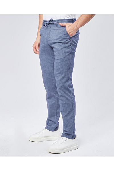 daddies cool with epic Blue Woven Jogging Fit Casual Trousers