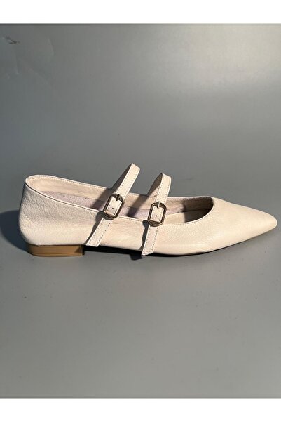 Butik Noble Shoes Hakiki Deri Sivri Burun  Babet