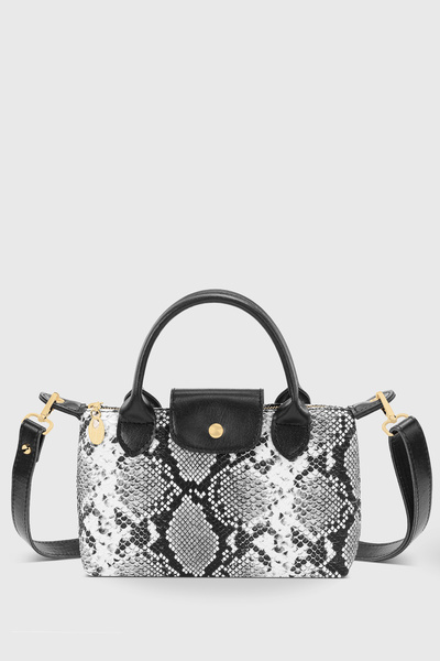 Housebags Snake Pattern Black Versatile Pu Leather Shoulder Strap Bag