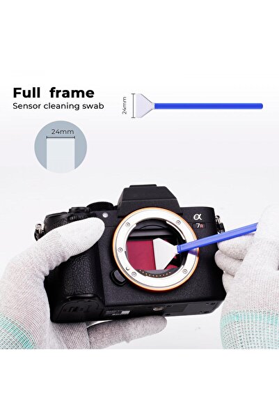 K&F CONCEPT Sensör Temizleme çubuğu - 10 lu Paket ( Full Frame  ) Uzun saplı