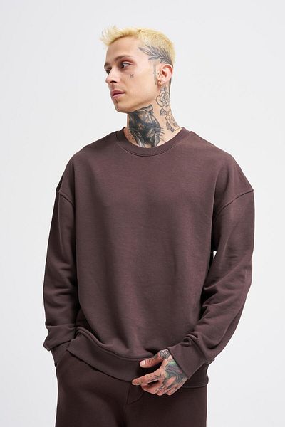 Machinist Ανδρικό φούτερ Basic Oversize καφέ