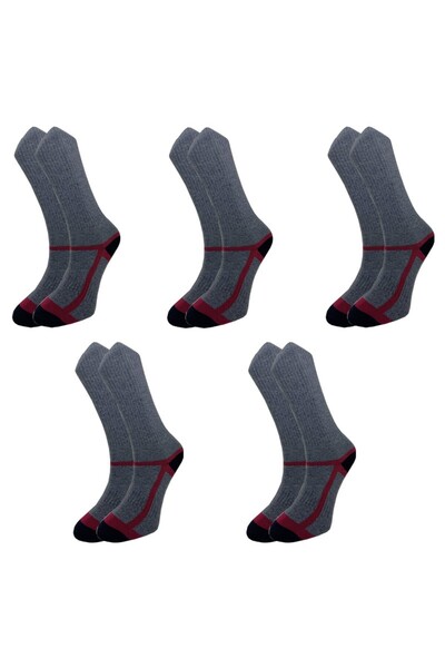 Mugan Erkek Desenli Pamuklu Spor Çorap 5 Çift