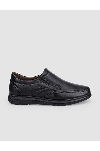 Cabani 100% Genuine Leather Black Men's Casual Shoes