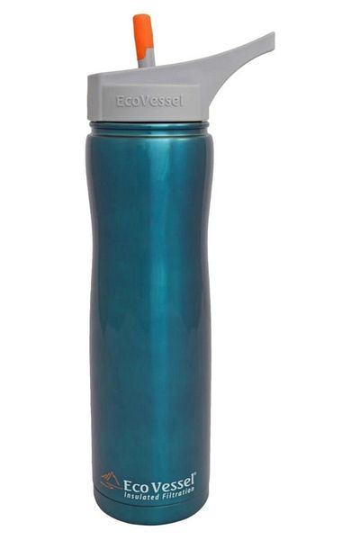 Eco Vessel Aqua Vessel Insulated Filter Bottle Thermos 0.70 Liter-Blue