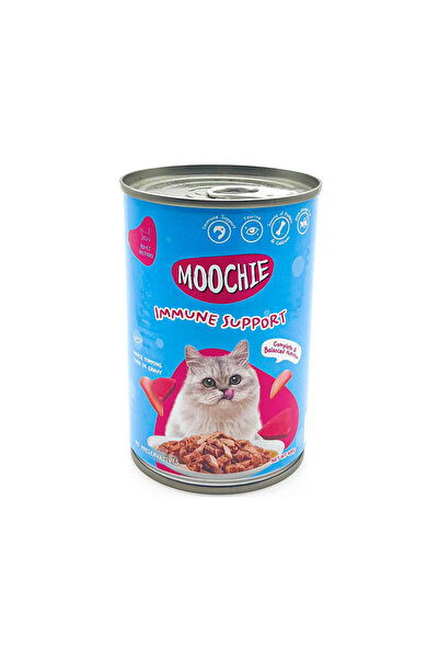 MOOCHIE طعام القطط المعلب مع التونة المفرومة في المرق - 400 جرام