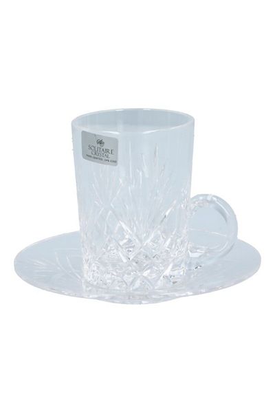 Solitaire Crystal 12-Piece Turkish Prestige Trudeau Coffee Set