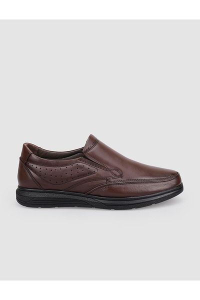 Cabani 100% Genuine Leather Brown Men's Casual Shoes