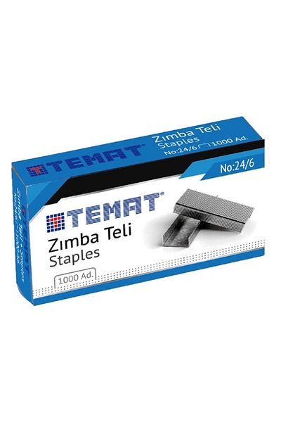 Temat 24/6 Staples Silver - Pack of 100
