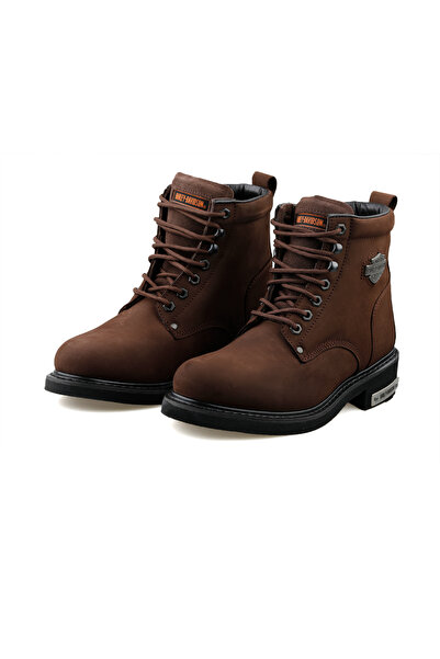 Harley Davidson Gibson Ανδρικές δερμάτινες μπότες Nubuck Casual - Καφέ