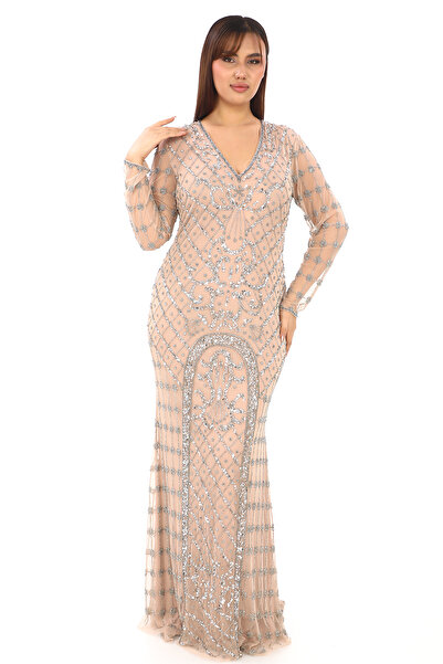 GATSBYLADY LONDON LUCIE - HAND EMBROIDERED, Rhinestone and Scale Detailed DRESS