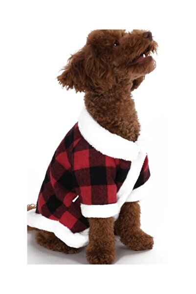 DoReDo-g Köpek Kıyafeti Oduncu Kaşe Mont Kaban Kedi Köpek Kıyafeti Mont Kaşe Kaban