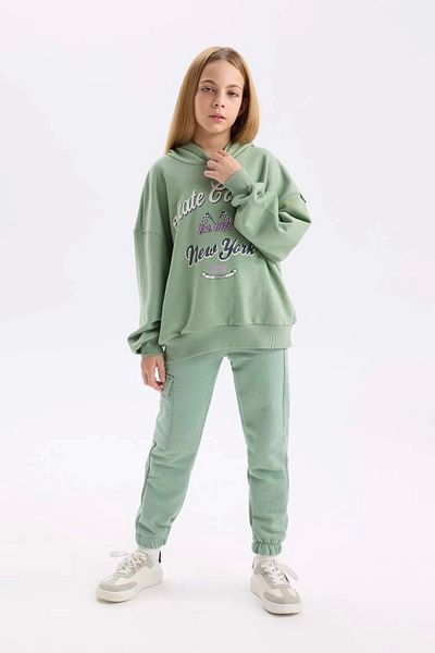 DeFacto D2872 Cargo Jogger Sweatpants με τσέπες και ελαστικό πόδι στη μέση