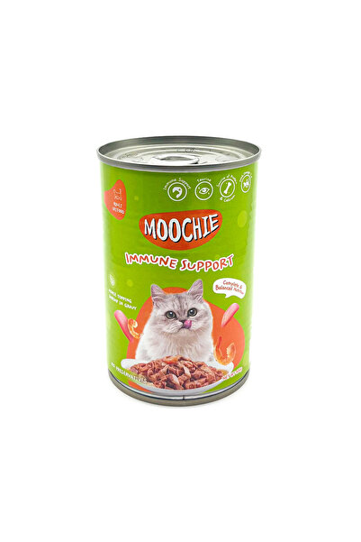 MOOCHIE طعام القطط المعلب مع الروبيان المفروم في المرق - 400 جرام