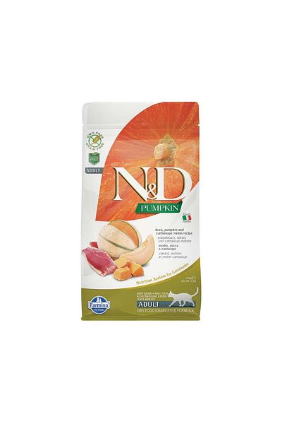 Farmina N&D Duck, Pumpkin and Cantaloupe Melon Recipe Dry Cat Food - 1.5 Kg