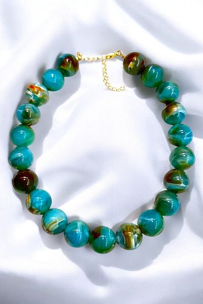 PETEK AKSESUAR Basic Acrylic Ball Necklace