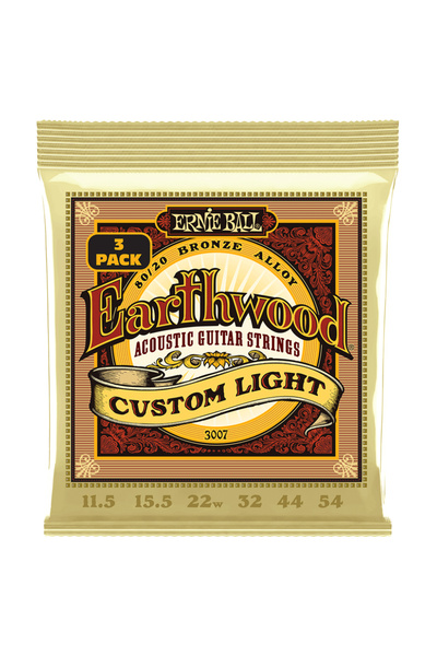 Ernie Ball P03007 Earthwood Custom Light 8020 Bronze 11,5-54 Akustik Gitar Te...