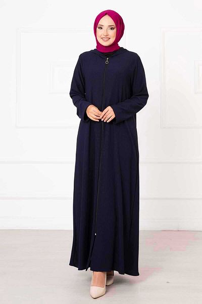 dilber fashion Ferace cu glugă din țesătură șifonată