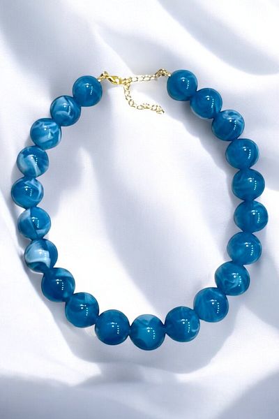 PETEK AKSESUAR Basic Acrylic Ball Necklace