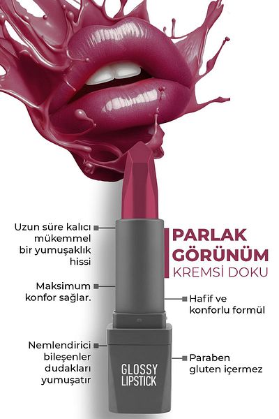 Alix Avien ALIX AVIEN GLOSSY LIPSTICK 317 BRIGHT FUCHSIA