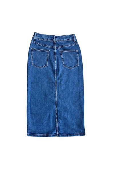 Lacoste Women's Slim Fit Navy Blue Denim Skirt