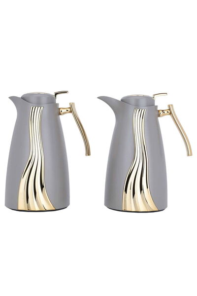 Alsaif Gallery Karma Saif Gallery Thermos Set, 1/1 Liter, 2 Pieces, Inner Gla...