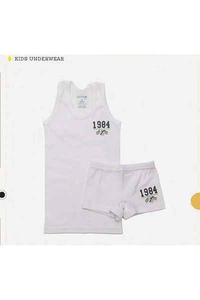 Defne Baby Boy's Cotton Tank Top Boxer Underwear Set