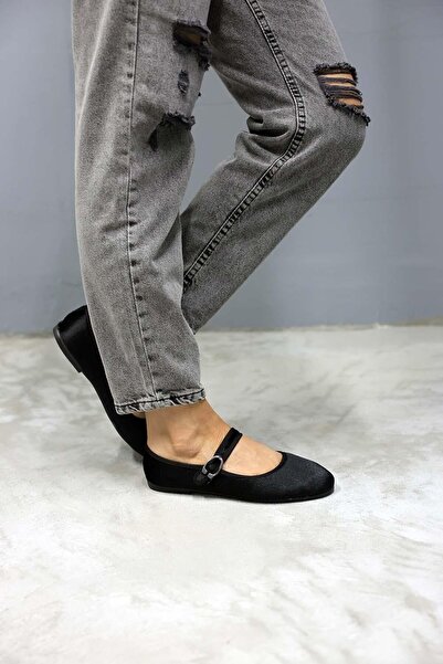 Beyond Black Velvet Mary Jane Casual Ballerina Ballerinas - Byndmj01