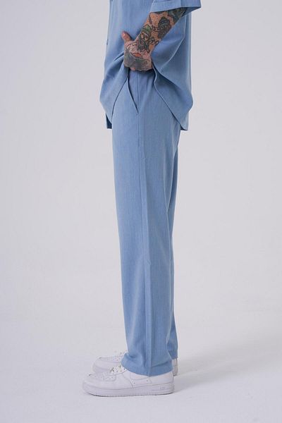 Machinist Pantaloni pentru bărbați Relaxed Poly Viscon albastru deschis