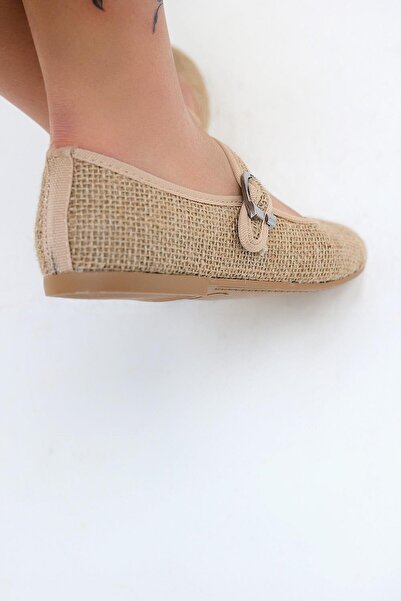 Beyond Women's Mink Mary Jane Straw Casual Ballerina Flats BYNDMJ01