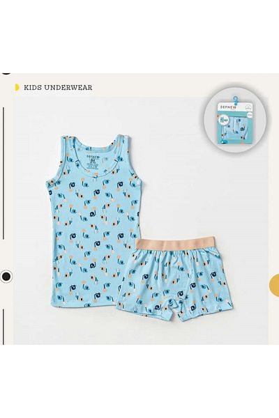 Defne Baby Boy's Cotton Tank Top Boxer Underwear Set