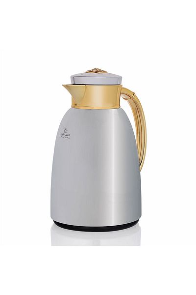 Alsaif Gallery Yatooq Thermos Golden Chrome Hand 1.3 Litres