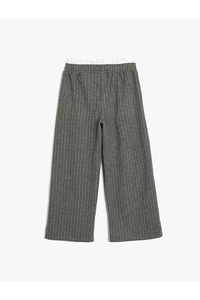 Koton Basic Wide Leg Trousers with Double Waist Pockets