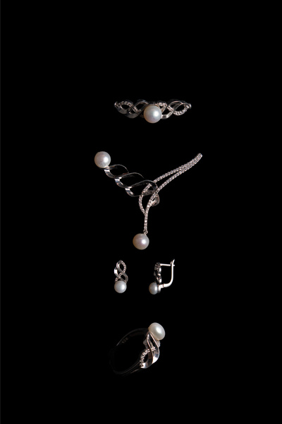 Sinemkacay 925 AYAR GÜMÜŞ RODYUM (BEYAZ ALTIN) KAPLAMA İNCİ UÇLARI