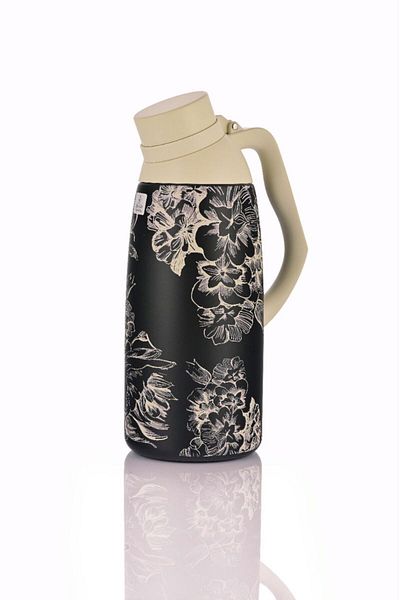 Alsaif Gallery Steel Al Saif Gallery Rania Thermos, 2.5 Liters - Beige Black