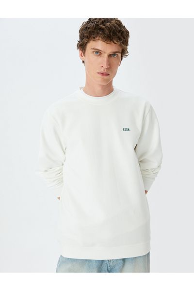 Koton Φούτερ Crew Neck Basic Cotton Blended Minimal printed φούτερ