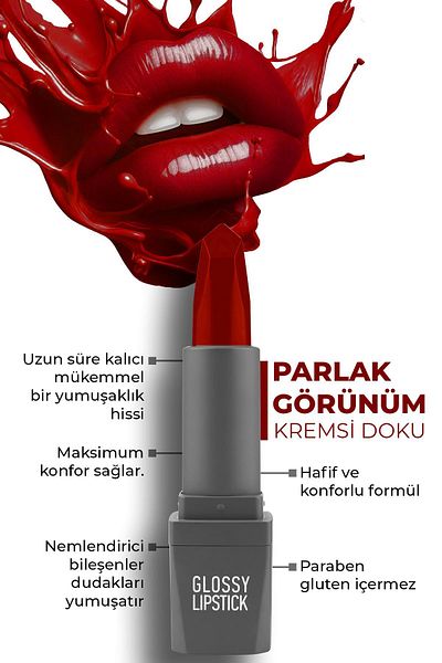 Alix Avien ALIX AVIEN GLOSSY LIPSTICK 323 RUBY RED