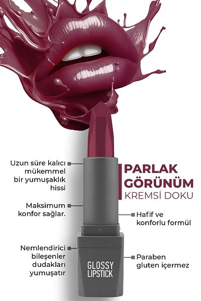Alix Avien ALIX AVIEN GLOSSY LIPSTICK 318 BERRY