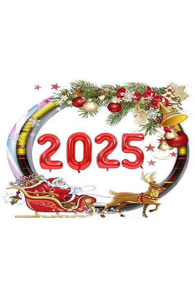 RÖNESANS PARTİ 2025 New Year's Red Foil Balloon Celebration