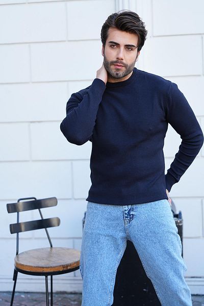Figo Ανδρικό πουλόβερ με στρογγυλή λαιμόκοψη