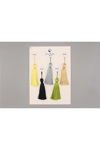 Gül Green Polyester Tassel - 12 cm